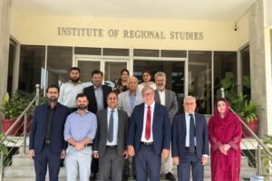 Professor Kenneth M. Holland speaks about Pakistan-US relations, trade, critical minerals and technology at the Institute of Regional Studies in Islamabad.