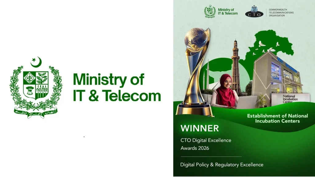 Pakistan receives three honours at the CTO Digital Excellence Awards 2026 in London for digital policy, e-government and spectrum governance initiatives.