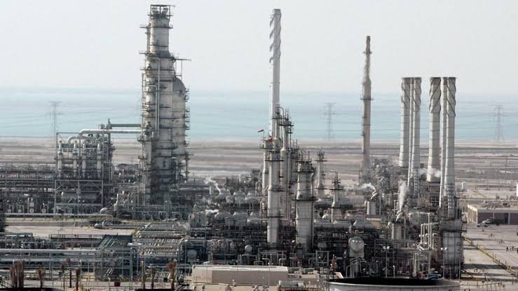 Saudi Arabia's Ras Tanura oil complex on the Gulf coast, where a fire was reported following an attack on Tuesday.