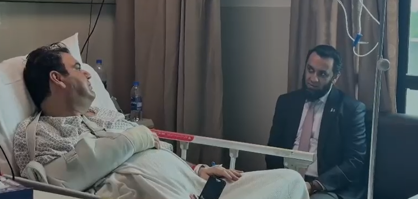 Attaullah Tarar visits KP Assembly member Jalal Khan at Shifa International Hospital