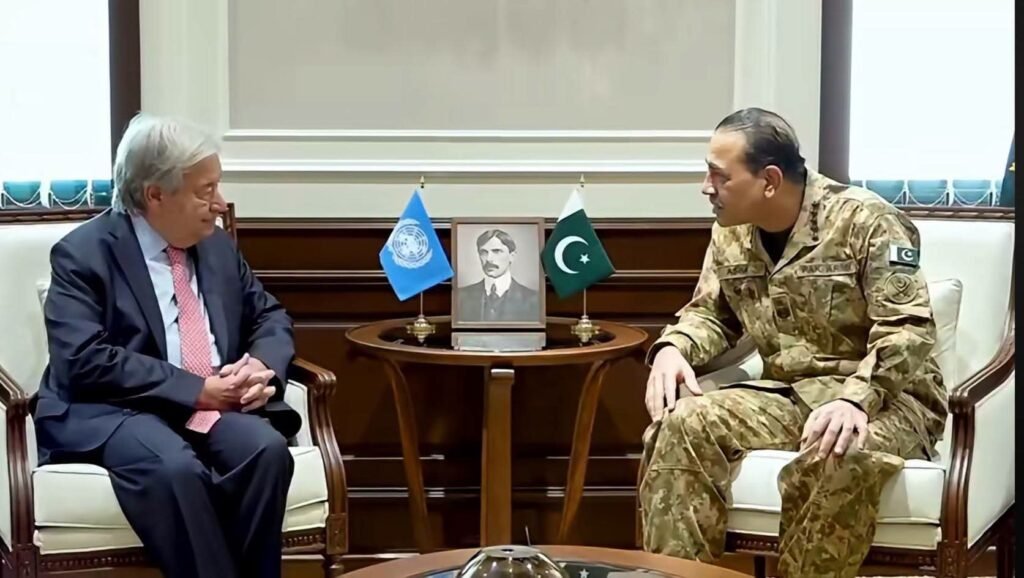 UN Secretary-General António Guterres meets Field Marshal Syed Asim Munir at GHQ Rawalpindi