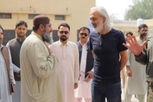 Faisal Amin Gandapur attends the welcoming ceremony for the first batch of female cadets at Girls Cadet College Dera Ismail Khan.