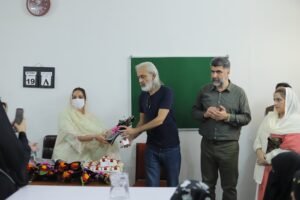 Faisal Amin Gandapur attends the welcoming ceremony for the first batch of female cadets at Girls Cadet College Dera Ismail Khan.