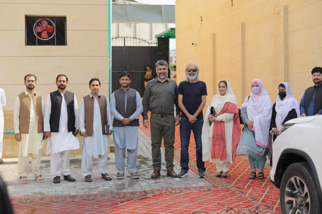 Faisal Amin Gandapur attends the welcoming ceremony for the first batch of female cadets at Girls Cadet College Dera Ismail Khan.