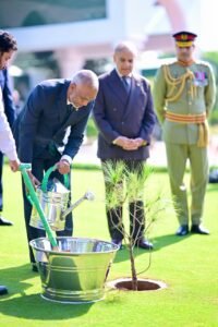 Maldives President Mohamed Muizzu receives a Guard of Honour during an official reception hosted by Prime Minister Shehbaz Sharif at the Prime Minister’s House in Islamabad.