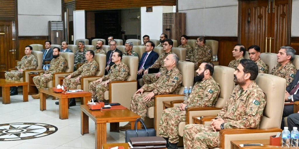 Field Marshal Asim Munir Visits Peshawar Corps Headquarters, Vows to Continue Counterterrorism Operations Field Marshal Syed Asim Munir arrives at Peshawar Corps Headquarters for a briefing on security, counterterrorism operations and border management.