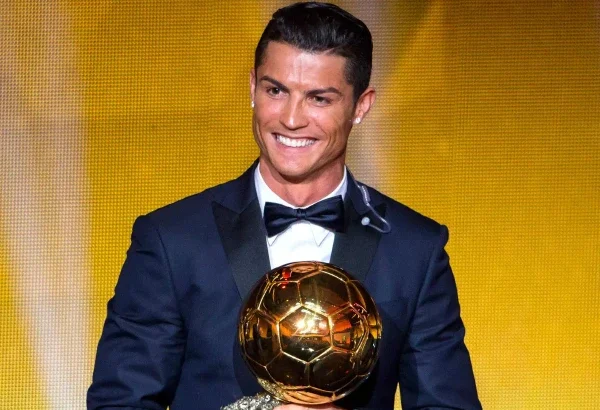 Cristiano Ronaldo during his Manchester United career, when he scored 42 goals in the 2007-08 season and won the Ballon d&rsquo;Or.